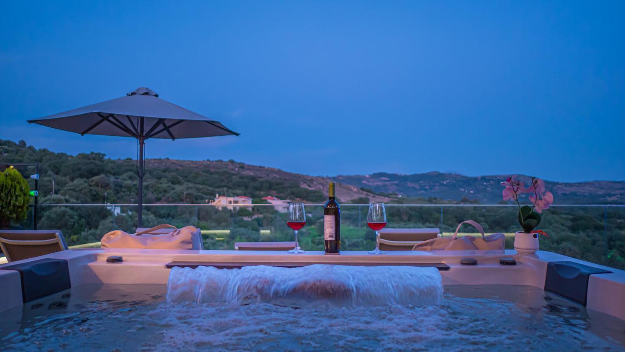 Villa Paris With Rooftop & Jacuzzi Kato Valsamoneron Exterior photo